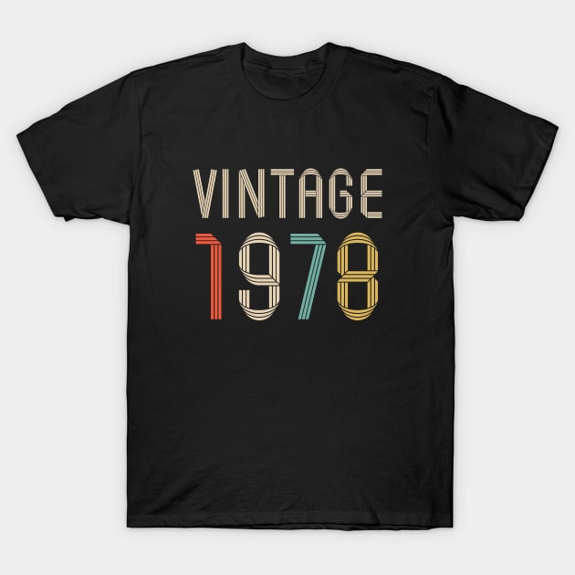 Vintage 1978 44 years old birthday T-Shirt by hoopoe